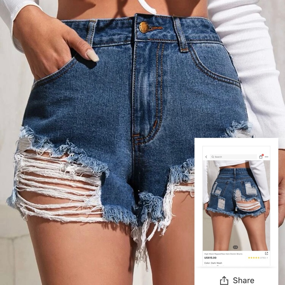 Denim shorts